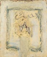 Jelzés nélkül, XX. sz. vége/XXI. sz eleje: Gesztusok. Vegyes technika, fa. 60x50 cm