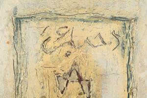 Jelzés nélkül, XX. sz. vége/XXI. sz eleje: Gesztusok. Vegyes technika, fa. 60x50 cm