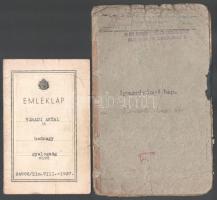 1940 M. Kir. Alsódabasi 5. Honvéd Kiegészítő Parancsnokság igazolványi lap és egyéb kiegészítő iratok