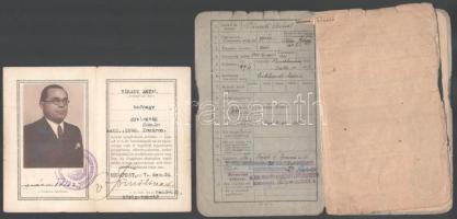 1940 M. Kir. Alsódabasi 5. Honvéd Kiegészítő Parancsnokság igazolványi lap és egyéb kiegészítő irato...