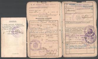 1940 M. Kir. Alsódabasi 5. Honvéd Kiegészítő Parancsnokság igazolványi lap és egyéb kiegészítő irato...