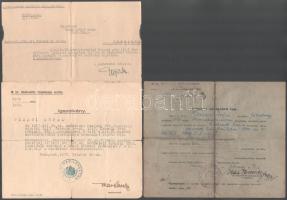 1940 M. Kir. Alsódabasi 5. Honvéd Kiegészítő Parancsnokság igazolványi lap és egyéb kiegészítő irato...