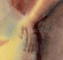 Márffy jelzéssel: Női akt. Akvarell, papír. Üvegezett, dekoratív fakeretben. 61,5x41,5 cm