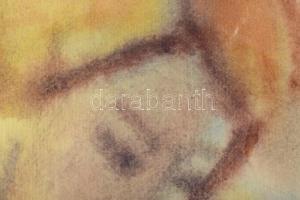 Márffy jelzéssel: Női akt. Akvarell, papír. Üvegezett, dekoratív fakeretben. 61,5x41,5 cm