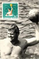 Vízilabda. Megjelent a Magyar Olimpiai Bizottság (MOB) megalakulásának 75. évfordulójára. Képzőművészeti Alap Kiadóvállalat / Water polo. Published for the 75th anniversary of the foundation of MOB (Hungarian Olympic Committee) + CM So. Stpl.