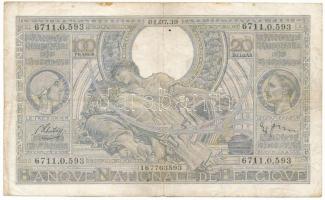 Belgium 1939. 100Fr / 20B "6711.0.593" T:VG Belgium 1939. 100 Francs / 20 Belgas "6711.0.593" C:VG Krause P#107