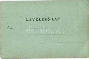 Budapest, Tabán, Ferenc József rakpart, Császár fürdő. Rosenblatt Art Nouveau, floral, litho