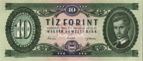 1962. 10Ft (4x) egymásutáni sorszámmal T:II+ Csak egyszer hajtva!