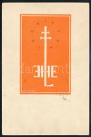 1934 LEHE blokk képeslapon alkalmi és francotyp bélyegzéssel