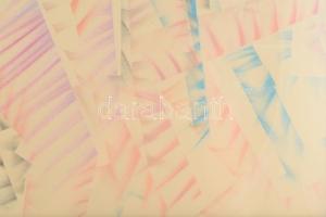 Ruzicskay György (1896-1993): Absztrakt kompozíció. Vegyes technika, papír, jelzés nélkül. Üvegezett...