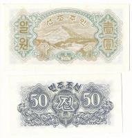 Észak-Korea 1947. 50ch + 1W nem vízjeles papíron (modern) "501028" T:UNC
North Korea 1947...