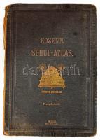 B. Kozenns Geographischer Schul-Atlas für Gymnasien [...]. Wien, 1893, VErlag von Ed. Hölzel. Félvászon kötés, gerinc hiányzik, viseltes állapotban.