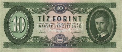 1962. 10Ft (3x) egymásutáni sorszámmal T:I