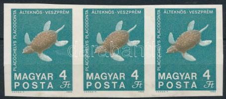 1969 Földtani Intézet 4Ft vágott hármascsík fekete színnyomat nélkül (120.000) (ráncok, sérült gumi / creases, damaged gum)