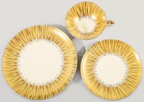 Alka mid-century egyszemélyes reggeliző készlet, csésze alátéttel és desszertes tányér. Jelzett, hib...