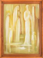 Gaál Csilla (XX. sz. vége/XXI. sz. eleje): Misztika. Olaj, farost, jelzett. Fakeretben. 70×50 cm