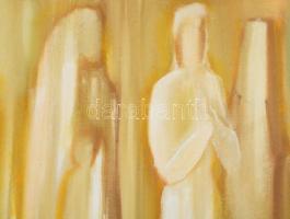 Gaál Csilla (XX. sz. vége/XXI. sz. eleje): Misztika. Olaj, farost, jelzett. Fakeretben. 70×50 cm