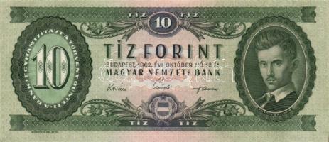 1962. 10Ft (3x) egymásutáni sorszámmal T:I