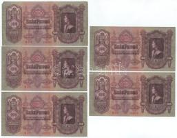 1930. 100P (5x) "E 273 021850 és E 273 021878" közötti sorszámkövető pár és közeli sorszámok T:XF-VF Adamo P17