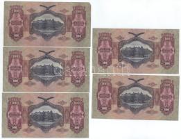1930. 100P (5x) "E 273 021850 és E 273 021878" közötti sorszámkövető pár és közeli sorszám...