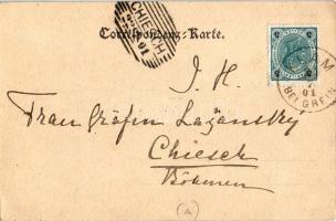 1901 Klam, Clam bei Grein; Burg Clam / castle, letter of Margareth Clam (EK)