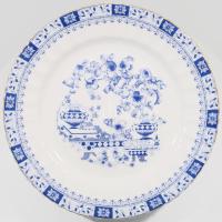 Seltmann Weiden kék kínai edény mintás 6 személyes reggeliző szett, csészék alátéttel és desszertes ...