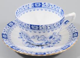 Seltmann Weiden kék kínai edény mintás 6 személyes reggeliző szett, csészék alátéttel és desszertes ...