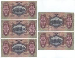 1930. 100P (5x) "E 271 031823 és E 271 031838" közötti sorszámkövetők és közeli sorszámok ...