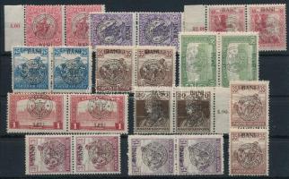 Kolozsvár 1919 11 db pár, benne klf típusok, Bodor vizsgálójellel