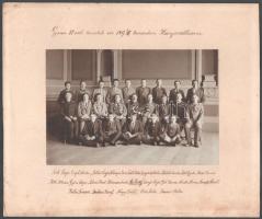 1895 Kisújszállás, iskolai tablófotó, kartonra kasírozva, 13,5×20,5 cm