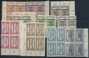 Nyugat-Magyarország IV. 1921 Sor 4-es tömbökben, Bodor vizsgálójellel (15f hiányzik / missing)