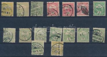 1904-1906 16 db Turul bélyeg fordított vízjellel