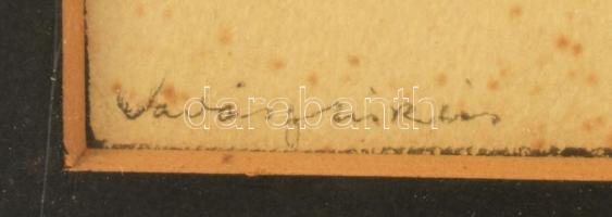 Vadász Miklós (1884-1927 v. 1928): Katona Ferenc József császár és király előtt. Tus, papír. Jelzett...