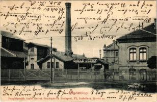 1902 Budapest IV. Gyártelep, Eisele József réz, ércmű és gőzkazángyára. Külső Váci út 38. Szabó fivérek felvétele (EK)