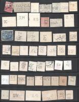 108 db magyar és külföldi céglyukasztásos bélyeg