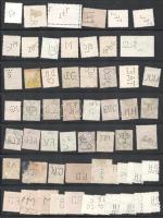108 db magyar és külföldi céglyukasztásos bélyeg