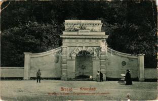Brassó, Kronstadt, Brasov; Vársétány és vízmű. W.L. 141. / Burgpromenade und Wasserwerk / waterworks, castle promenade (b)