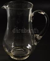 Kristályüveg bordás kancsó, hibátlan, m: 22 cm