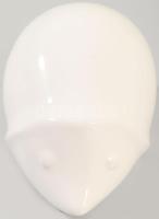 4 darab fehér porcelán sün figura, kopással, h: 10-14 cm