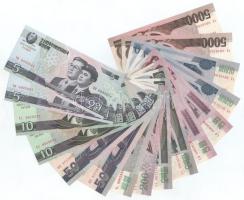 Észak-Korea 2002. 5W-50W "Kim Dzsongszuk születésének 100. évfordulójára" (3xklf,6db) viszonylag közeli sorszámok + 2008. 100W-5000W "Kim Dzsongszuk születésének 100. évfordulójára" (6xklf,10db) a párok viszonylag közeli sorszámokkal T:AU North Korea 2002. 5 Won - 50 Won "100th birthday of Kim Jong Sook" (3xdiff,6pcs) relatively close serial numbers + 2008. 100 Won - 5000 Won "100th birthday of Kim Jong Sook" (6xdiff,10pcs) the pairs with relatively close serial numbers C:AU