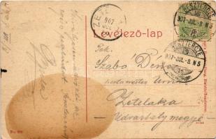 1907 Beszterce, Bistritz, Bistrita; Evangélikus főgimnázium. M. Haupt kiadása No. 400. (W.L.?) / Eva...