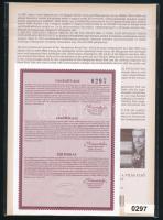 2019 200 éve született Gervay Mihály bélyegszett bontatlan csomagolásban benne a blokk fogazott, zöl...