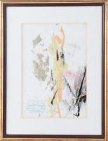 Rubint Ávrahám Péter (1958-): Vázlat egy jobb időbe II. Vegyes technika, papír, jelezve balra lent, ...