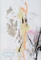 Rubint Ávrahám Péter (1958-): Vázlat egy jobb időbe II. Vegyes technika, papír, jelezve balra lent, ...