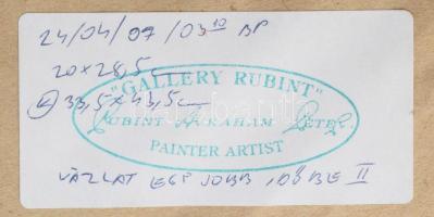 Rubint Ávrahám Péter (1958-): Vázlat egy jobb időbe II. Vegyes technika, papír, jelezve balra lent, ...