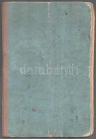 1885 Bp., Munkakönyv 15 kr okmánybélyeggel, viaszpecséttel, széteső állapotban