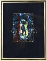 Olvashatatlan jelzéssel: The way, der Sonne entgegen. Akvarell, papír, üvegezett fakeretben. 20×14 cm