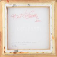 Pintér Éva (1941-): Kalapos hölgy arcképe, 2011. Pasztell, vászon, jelzett. Hátoldalán a művész bély...