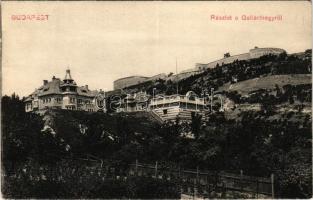 1911 Budapest XI. Gellérthegy, Vízművek felett Gyopár utcai két villa, Citadella. A tornyos villa a ...