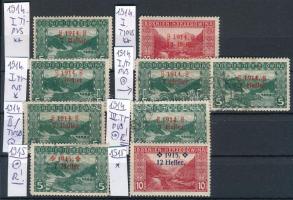 1914-1915 Háborús jótékonyság I-II. sor, típusváltozatokkal (14.400)